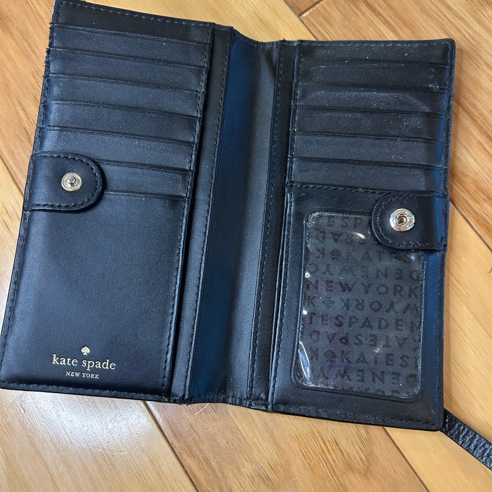 Kate Spade Bay Street Stacy Black Leather Wallet - Picture 6 of 11